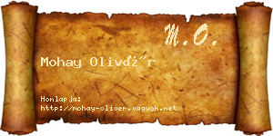 Mohay Olivér névjegykártya
