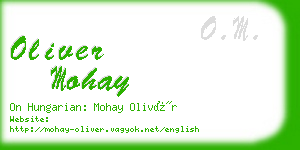 oliver mohay business card